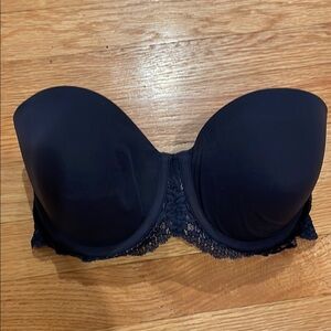 💙Stella McCartney Strapless Lace Bra | 32DD Dark Navy Blue